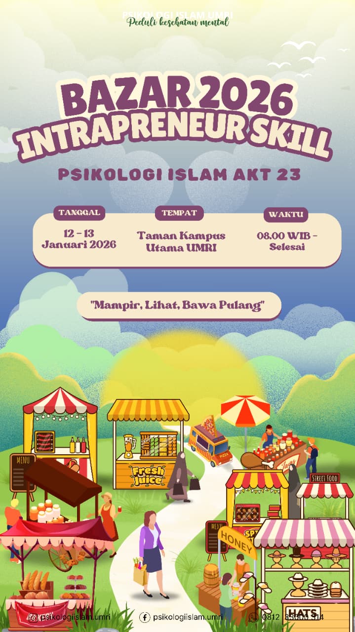 Bazar Intrapreneur Skill 2026, Wadah Pengembangan Jiwa Wirausaha Mahasiswa Psikologi Islam UMRI